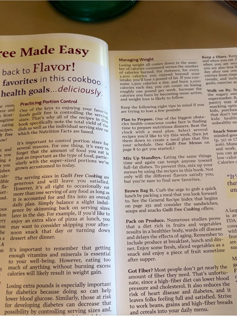 Taste of Home Guilt Free Cooking Cookbook — Purple & White Cover